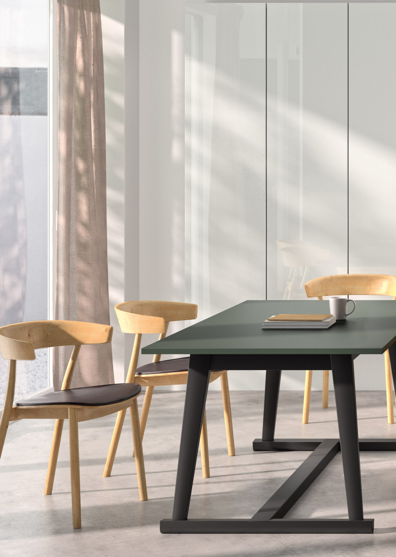 mesa antihuella ultramate verde