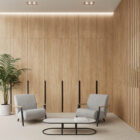 Armario a medida en diseño Hickory Varo en recepción de sala de espera