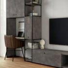mueble de salón con aspecto industrial