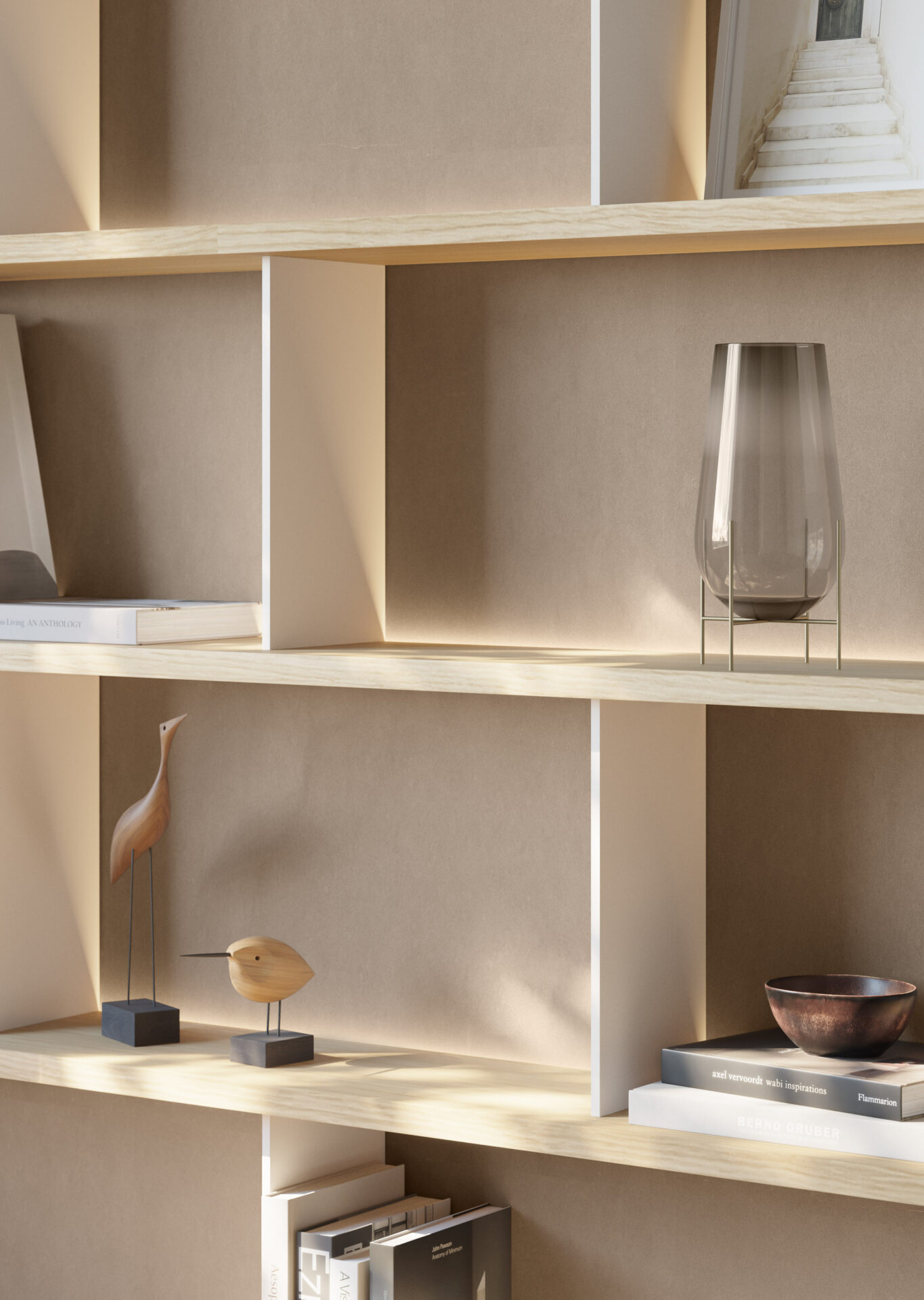 mobiliario acabado con tablero acabado en cuero reciclado