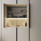 Cocina diseñada con el tablero merino acabado bolero